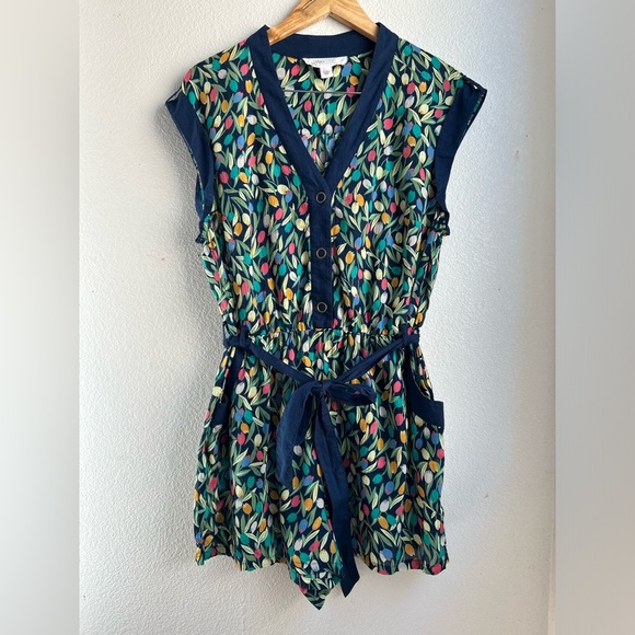 NEW Anthropologie | Lilka Tulip Print Romper with Belt - Picture 2 of 10